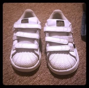 SOLD Boys toddler size 6 shell toe Adidas